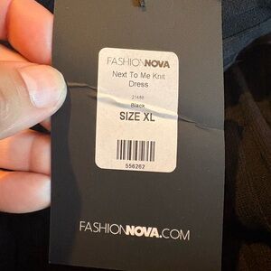 Fashion Nova Black Knit Dress